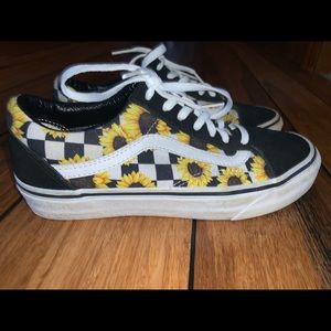 Custom Sunflower Vans Sneakers